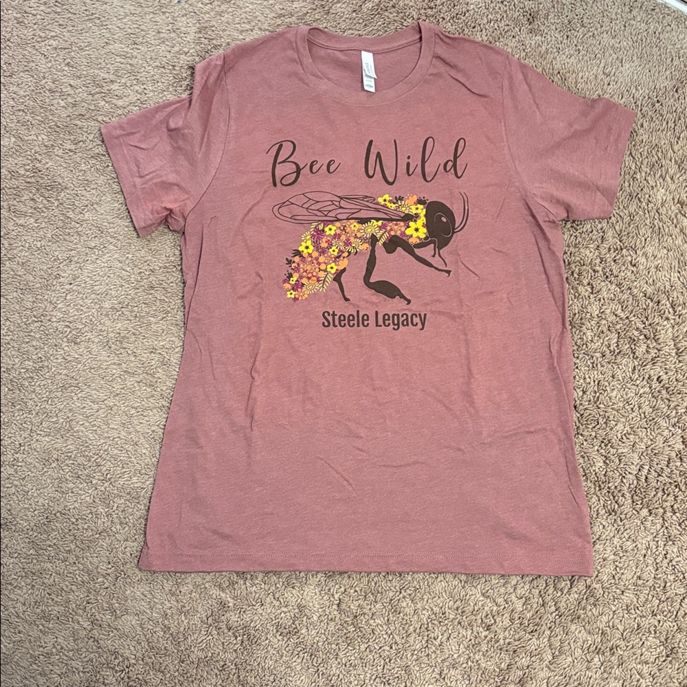 Dusty Rose Bee Wild T shirt